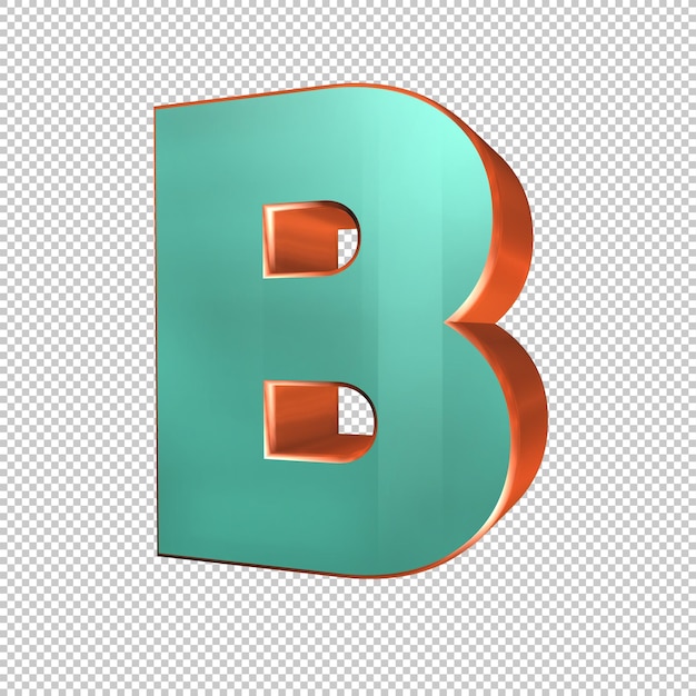 Premium PSD | Letter B 3d Render