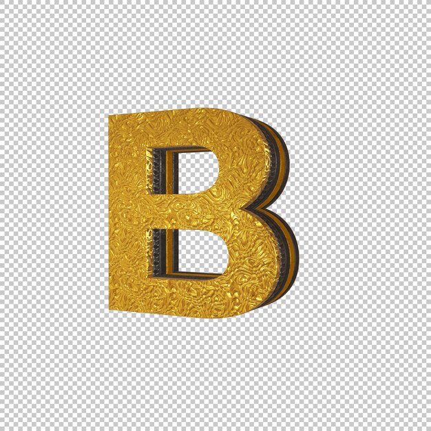 Premium PSD | Letter B 3d Render