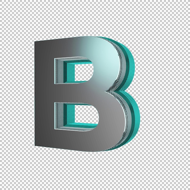 Premium PSD | Letter B 3d Render