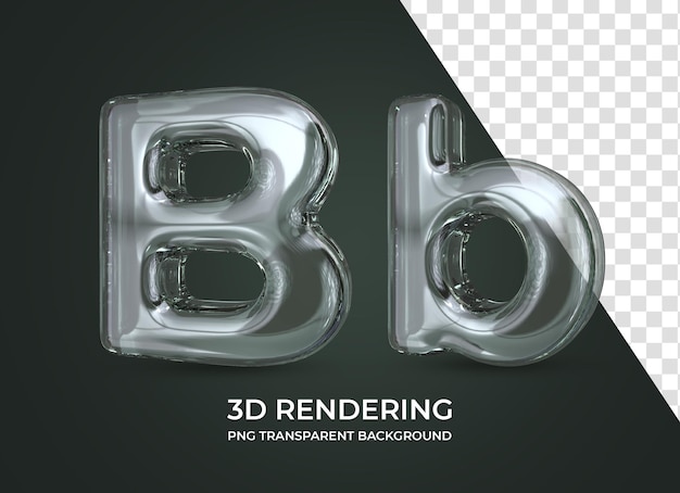 Premium PSD | Letter B 3d Rendering Isolated Transparent Background