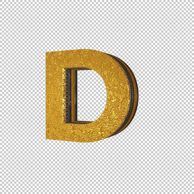 Premium Psd Letter D 3d Render