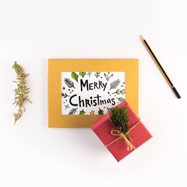 Download Letter mockup with christmas concept PSD file | Free Download PSD Mockup Templates