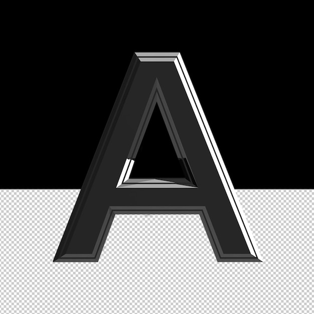 Premium PSD | Letter a text effect