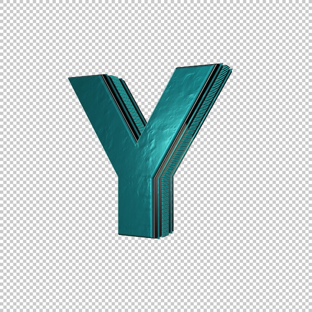 Premium PSD | Letter y 3d render