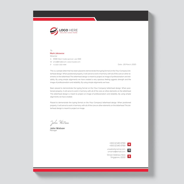 Download Letterhead mockup | Premium PSD File