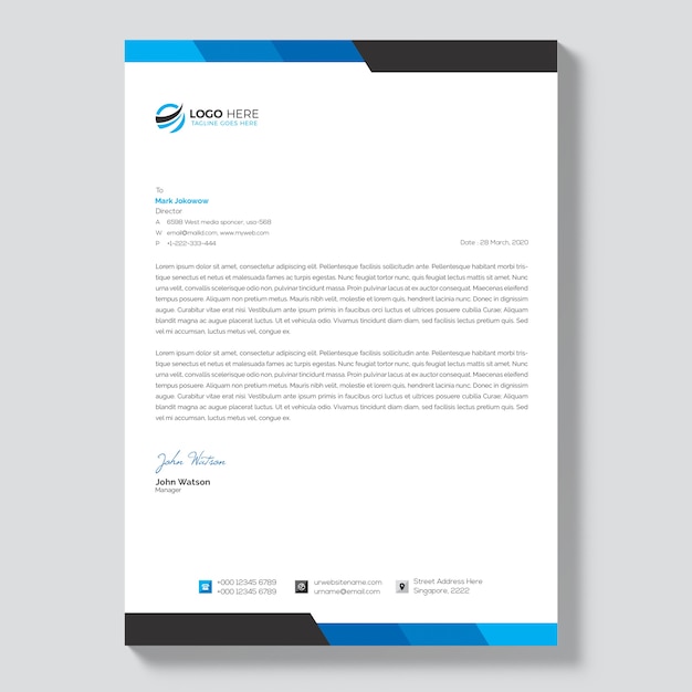 Download Premium PSD | Letterhead mockup