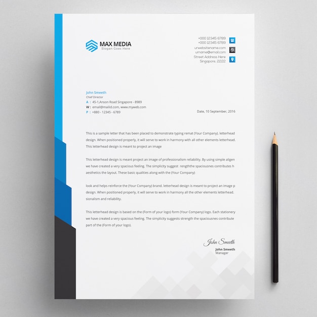 Premium PSD | Letterhead template