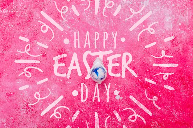 Download Lettering easter mockup with eggs | Free PSD File