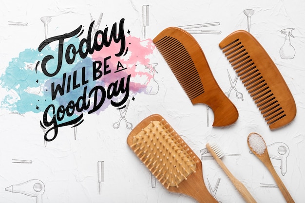 Download Free Psd Lettering On Watercolour Style With Comb