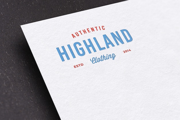 Download Letterpress logo mockup | Premium PSD File