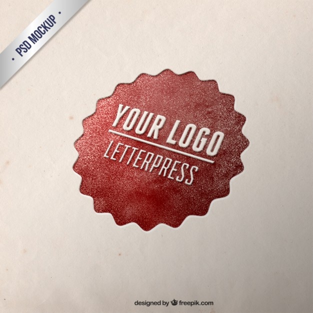 Download Premium Psd Letterpress Logo