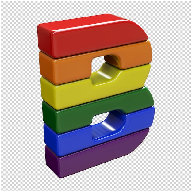 Premium PSD | The Letters From The Colors Of The Lgbt Flag Are Turned ...