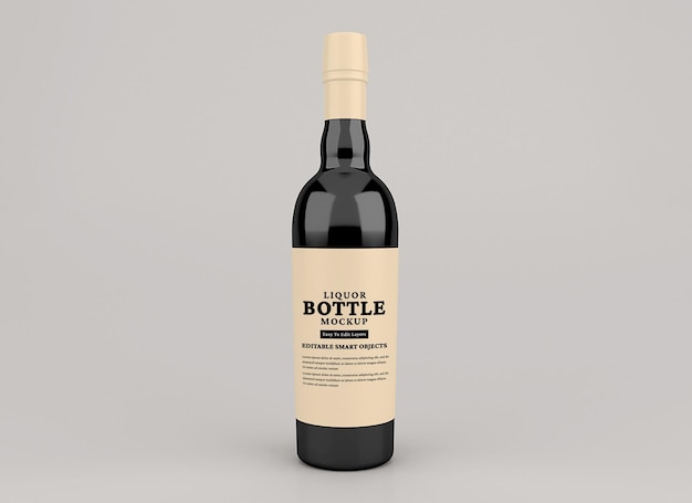 Premium PSD | Liqour bottle mockup isolated