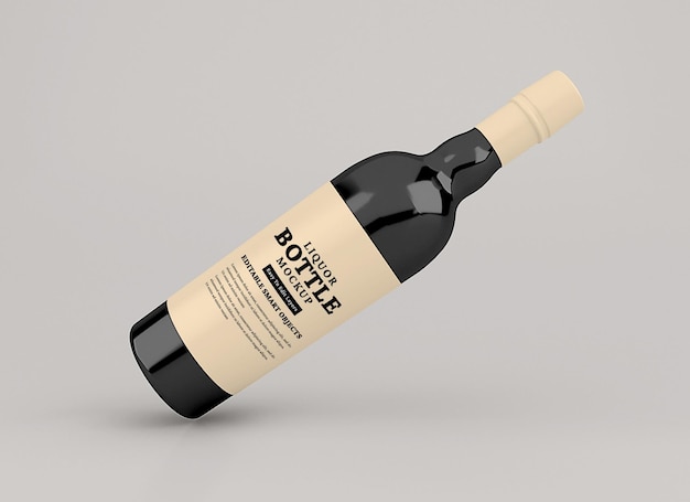 Premium PSD | Liqour bottle mockup isolated