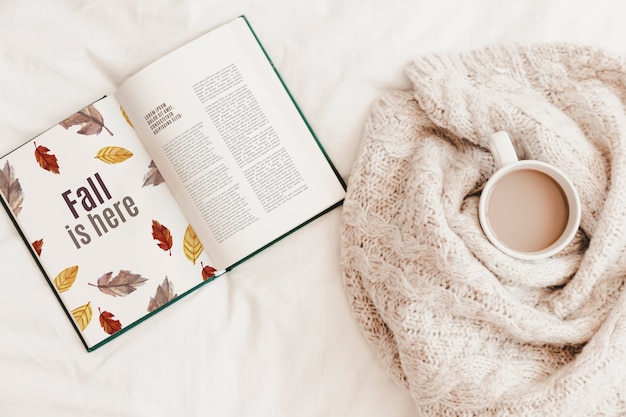 Literature and autumn mockup PSD Template