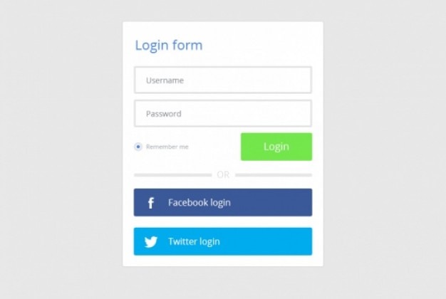 Download Free Login Form With Twitter And Facebook Buttons Free Psd File Use our free logo maker to create a logo and build your brand. Put your logo on business cards, promotional products, or your website for brand visibility.