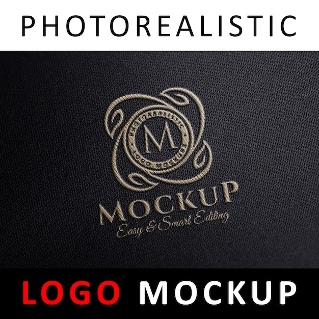 Download Logo mock up - embroidered fabric stitched logo | Premium PSD File
