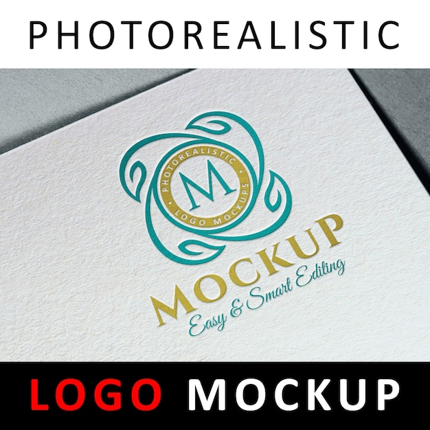 Download Free Logo Mock Up Letterpress Colored Logo Printed On White Paper Use our free logo maker to create a logo and build your brand. Put your logo on business cards, promotional products, or your website for brand visibility.