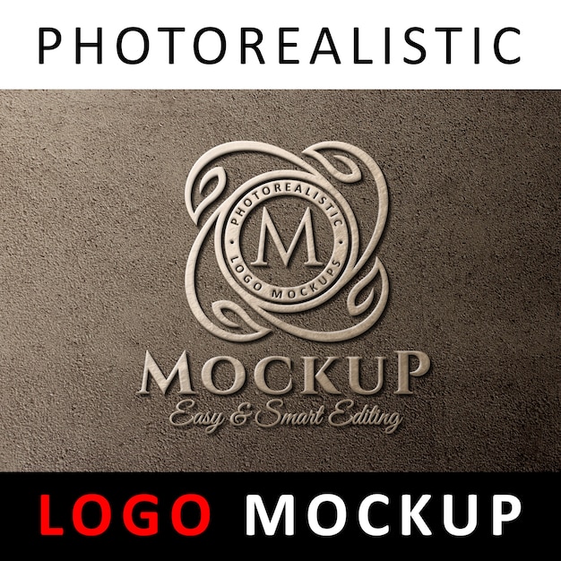 Logo Mockup 3d Logo Signage On Wall Psd Template Free Mockup Tea Packaging