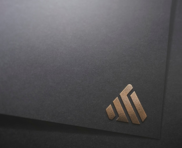 Download Logo mockup black paper various styles | Premium PSD File