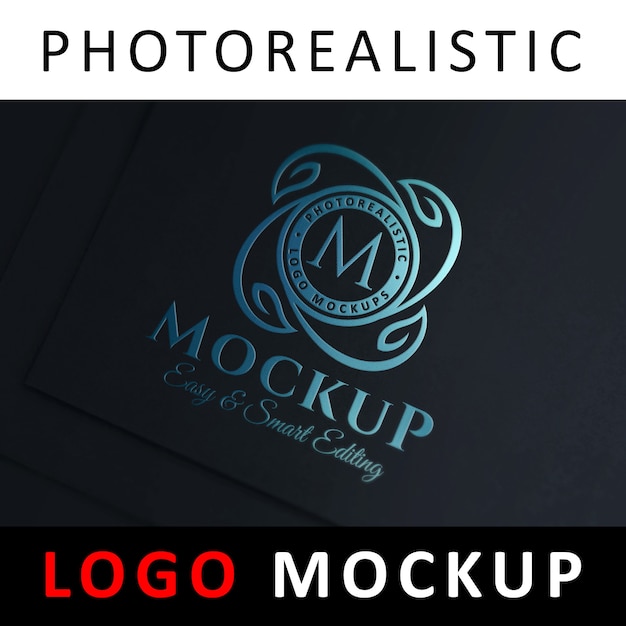 Download Free Logo Mockup Blue Foil Stamping Logo On Black Card Premium Psd File Use our free logo maker to create a logo and build your brand. Put your logo on business cards, promotional products, or your website for brand visibility.