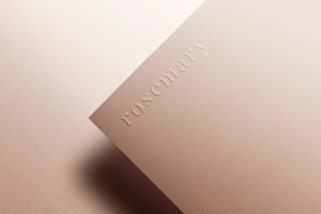 Download Logo mockup brown paper embossed | Premium PSD File