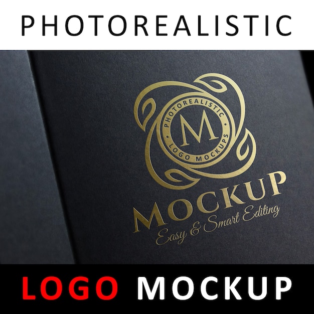 Download Logo mockup - gold foil stamping logo on black jewelry box ...