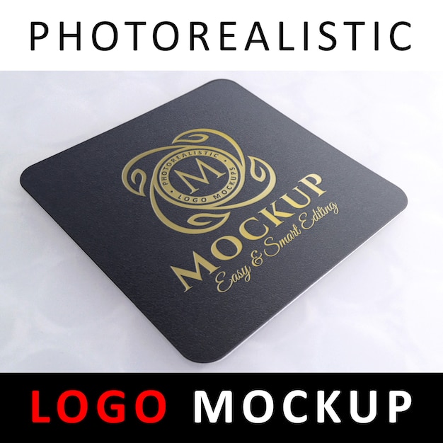 Download Free Logo Mockup Golden Logo On Black Square Coaster Premium Psd File Use our free logo maker to create a logo and build your brand. Put your logo on business cards, promotional products, or your website for brand visibility.