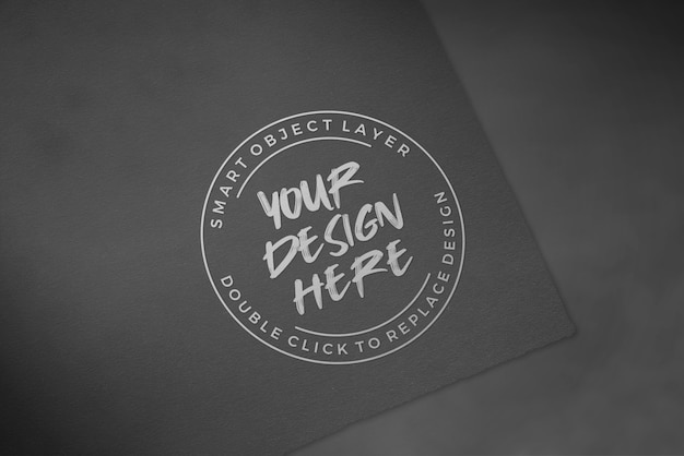 Download Logo mockup on luxury black paper | Premium PSD File