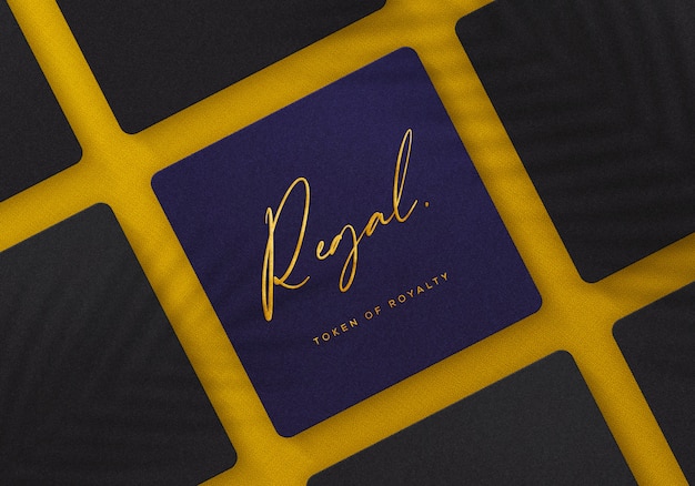 Download Logo mockup on luxury & elegant square box | Premium PSD File