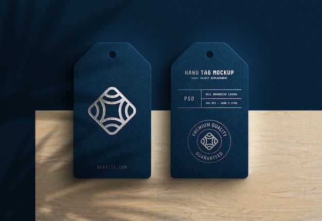 Download Premium PSD | Logo mockup on luxury hang tag