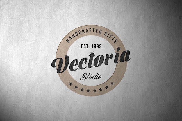 Premium Psd Logo Mockup On Paper Texture