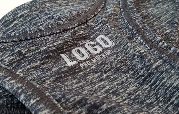 Download Logo mockup printed on grey sport fabric texture | Premium ...