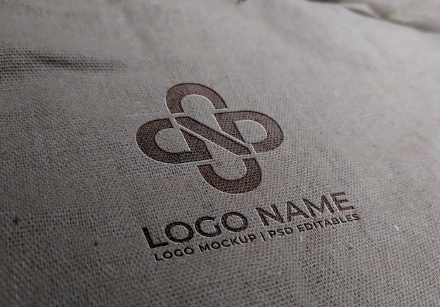Download Premium PSD | Logo mockup in white fabric