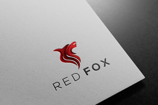 Download Premium PSD | Logo mockup in white paper