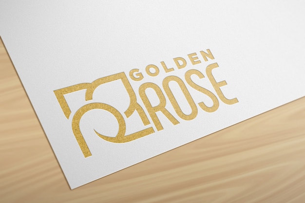 Download Logo mockup on white paper | Premium PSD File