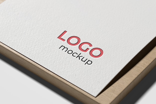 Download Premium Psd Logo Mockup On White Paper PSD Mockup Templates