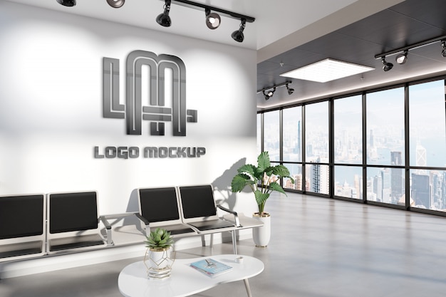 Download Free Logo On Office Waiting Room Wall Mockup Premium Psd File Use our free logo maker to create a logo and build your brand. Put your logo on business cards, promotional products, or your website for brand visibility.