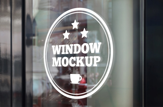 Download Logo presentation mockup on restaurant window | Premium ...