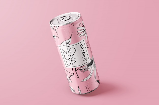 Download Long aluminium drink can mockup | Premium PSD File