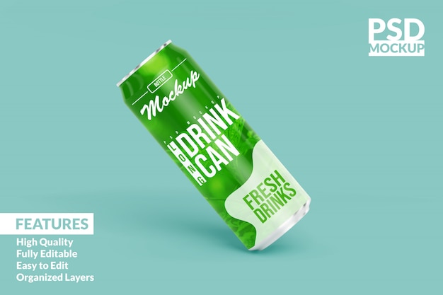 Download Premium PSD | Long drink cans mock ups premium psd