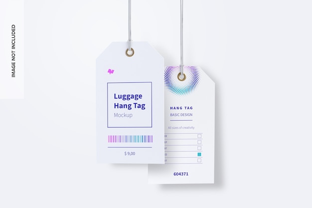 Download Premium PSD | Luggage hang tags mockup with strings