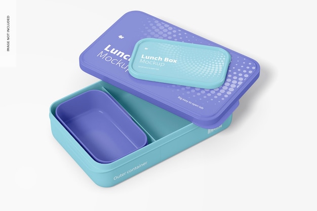 Download Free PSD | Lunch boxes mockup, opened