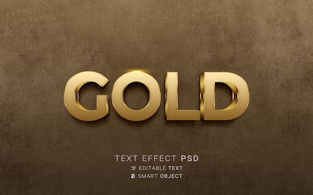 Luxurious gold text effect Premium Psd