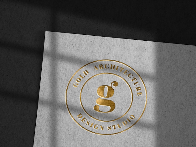 Download Luxury debossed logo mockup on kraft paper | Premium PSD File