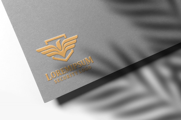 Download Luxury embossed gold on paper mockup | Premium PSD File