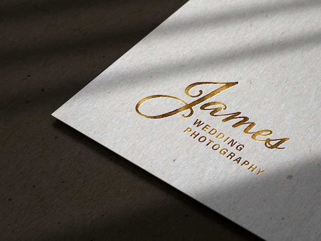 Download Luxury embossed logo mockup on black paper texture ...