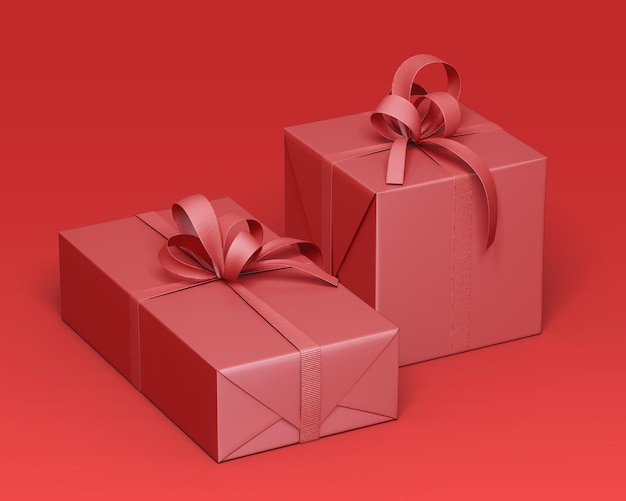 Download Premium Psd Luxury Gift Box Mockup With Ribbon