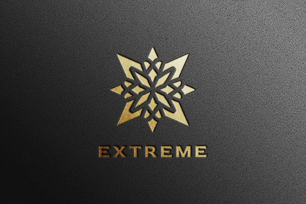 Download Premium PSD | Luxury gold debossed logo mockup