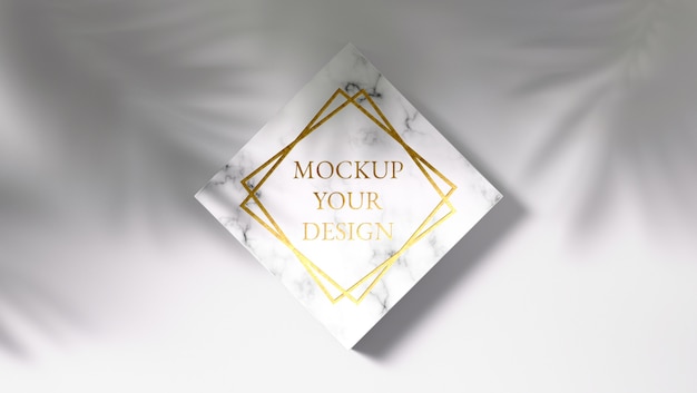 Download Premium PSD | Luxury gold logo mockup on marble